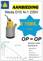 dompelpomp WEDA D10 N-1 230V AANBIEDING €1585,-, Dompelpomp, Nieuw, Ophalen of Verzenden, Elektrisch