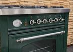 Luxe Fornuis Boretti 70cm groen + rvs 4 pits 1 oven, Witgoed en Apparatuur, Fornuizen, 60 cm of meer, Zo goed als nieuw, Energieklasse A of zuiniger