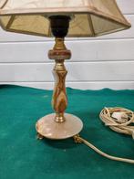 Tafellamp marmer vintage jaren 50 op visvoetjes, Huis en Inrichting, Lampen | Tafellampen, Ophalen of Verzenden, 'T Olde Gre-j