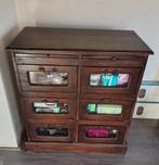 Kononiaal teakhout commode kast..., Ophalen, 5 laden of meer, Koloniaal, Teakhout