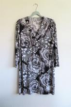 Jurk Grijs Zwart Wit Miss Etam mt 46 (1460), Kleding | Dames, Grote Maten, Jurk, Ophalen of Verzenden, Zo goed als nieuw, Miss Etam