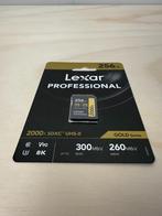 Lexar Professional 256GB SDXC UHS-II 2000x V90 – 300MB/s, SDXC, Nieuw, Ophalen of Verzenden, Fotocamera