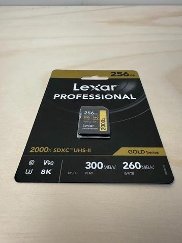  Lexar Professional 256GB SDXC UHS-II 2000x V90 – 300MB/s beschikbaar voor biedingen