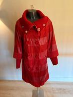 Rode leren damesjas - Maat 42, Kleding | Dames, Jassen | Zomer, Ophalen of Verzenden, Zo goed als nieuw, Maat 42/44 (L), Rood