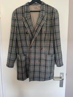 Geruite double breasted wollen blazer maat L, Ophalen of Verzenden, Zo goed als nieuw, Maat 38/40 (M), Grijs