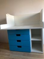 Blauw witte Ikea Stuva commode/bureau, Kinderen en Baby's, Kinderkamer | Commodes en Kasten, Ophalen, 70 cm of meer, Zo goed als nieuw