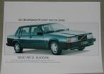 Folder . Flyer. Volvo 740 . Gl. Blackline . Nl 2 blz izgst., Ophalen of Verzenden, Zo goed als nieuw, Volvo