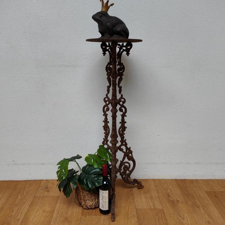 Gietijzeren Bijzettafeltje Pied de Stalle Plantentafeltje, Antiek en Kunst, Curiosa en Brocante, Ophalen of Verzenden