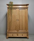 Antieke brocante XL grenen meidenkast vintage linnenkast, Ophalen of Verzenden