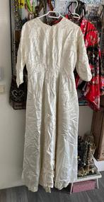 Brocante kanten satijn boho vintage wit bruidsjurk trouwjurk, Trouwjurk, Wit, Ophalen of Verzenden, Zo goed als nieuw