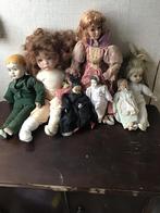 Verzameling oude poppen en beer., Antiek en Kunst, Antiek | Speelgoed, Ophalen of Verzenden