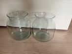Twee glazen vazen, Ophalen, Overige kleuren, Minder dan 50 cm, Glas