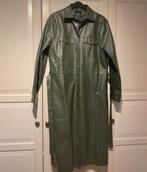 Lange donkergroene nep leren blouse/jas Norah mt 38, Ophalen of Verzenden, Zo goed als nieuw, Maat 38/40 (M), Groen