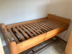 Elektrisch Hoog Laag Bed + Medisch Matras, Ophalen, 90 cm, Eenpersoons, Bruin