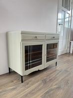 Mooi antiek vitrinekastje weer helemaal van nu., Ophalen, Eikenhout, 1 of 2 laden, 50 tot 100 cm