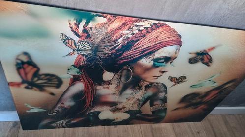 Jaime Ibarra - woman with butterflies (cobra art), Antiek en Kunst, Kunst | Schilderijen | Abstract, Ophalen