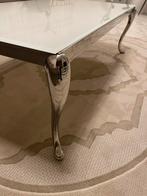 Stijlvolle Salontafel met Glazen Blad, 100 tot 150 cm, Minder dan 50 cm, Rechthoekig, 50 tot 100 cm