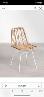 Rotan Eetkamerstoel met Witte Poten, Ophalen