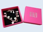 OTAZU zilveren Pink Ribbon armband ~ NH0604, Sieraden, Tassen en Uiterlijk, Armbanden, Met bedels of kralen, Ophalen of Verzenden