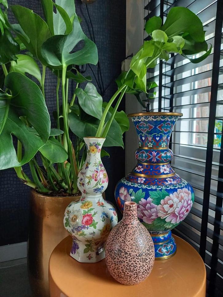 Vintage Vazen Set, Huis en Inrichting, Woonaccessoires | Vazen, Gebruikt, Overige kleuren, Minder dan 50 cm, Aardewerk of Porselein