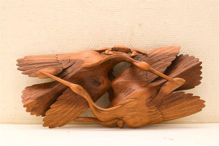 Houten Wanddecoratie 49089, Huis en Inrichting, Woonaccessoires | Wanddecoraties, Gebruikt, Ophalen of Verzenden