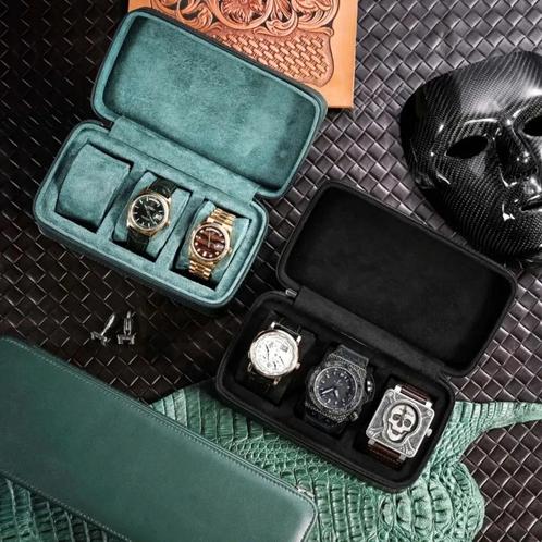 Premium Leren Horlogehouder – Luxe Opbergdoos voor 2, 3,4,5, Sieraden, Tassen en Uiterlijk, Horloges | Heren, Nieuw, Overige merken