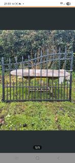 Smeedijzeren Sierhekwerk 4 meter breed 2 delen, Ophalen, Gebruikt, IJzer, Sierhekwerk