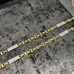 14k gouden ketting kingsley schakel flat magnum, Ophalen of Verzenden, Nieuw, Goud