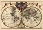 Antieke Wereldkaart op groot formaat (nieuw), Boeken, Atlassen en Landkaarten, Nederland, Ophalen of Verzenden, Landkaart