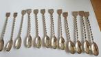1089 vintage jaren 70 lepeltjes 12 stuks provinciewapens, Huis en Inrichting, Verzenden, Rvs of Chroom