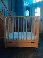 verstelbaar bobita box beukenhout met la en wielen, Ophalen, Zo goed als nieuw, In hoogte verstelbaar