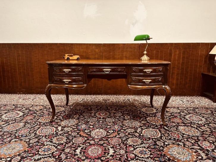 Klassieke Engelse Rozenhouten Schrijftafel, Antiek en Kunst, Antiek | Kantoor en Zakelijk, Ophalen