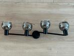 Moderne Plafondspot met 4 Lampen, Ophalen of Verzenden, Led, Plafondspot of Wandspot, Glas