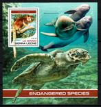 sierra leone pf blok wildlife zooddieren schildpad dolfijn, Ophalen of Verzenden, Postfris, Dier of Natuur