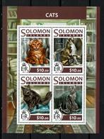 solomon 2017 pf blok poezen cats katten zoogdieren 2, Ophalen of Verzenden, Postfris, Dier of Natuur