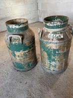 Aluminium melkbussen, Carbidbussen, Tuin en Terras, Tuinwanddecoratie, Ophalen, Gebruikt