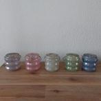 5 gekleurde Rivièra Maison waxinelichthouders, Ophalen, Zo goed als nieuw, Overige kleuren, Overige materialen