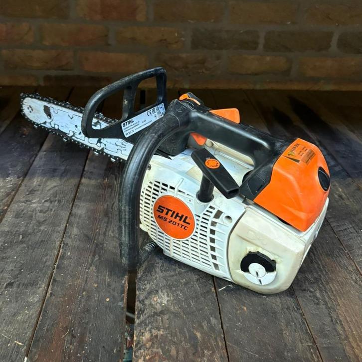 Stihl MS 201TC-M kettingzaag, Tuin en Terras, Hand-tuingereedschap, Gebruikt, Overige soorten, Ophalen