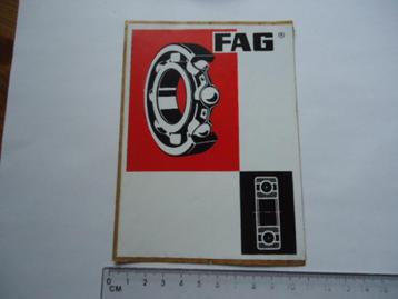 sticker oud FAG KOGELLAGER techniek auto race rally garage beschikbaar voor biedingen
