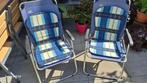 Klapstoeltjes ( aluminium ), Ophalen, Gebruikt, Twee, Blauw