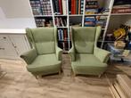 2 oorfauteils Ikea groen, Huis en Inrichting, Fauteuils, Ophalen, 75 tot 100 cm, Zo goed als nieuw, 75 tot 100 cm