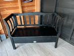 Zwarte Bank Riverdale met Opbergruimte, Huis en Inrichting, Banken | Voetenbanken en Poefen, Ophalen, Minder dan 50 cm, 100 tot 125 cm