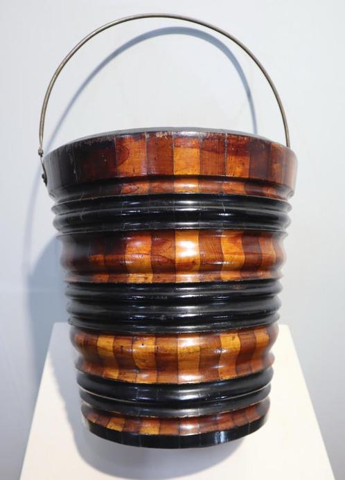 Antieke Hollandse gekuipte emmer, Antiek en Kunst, Antiek | Woonaccessoires, Ophalen of Verzenden