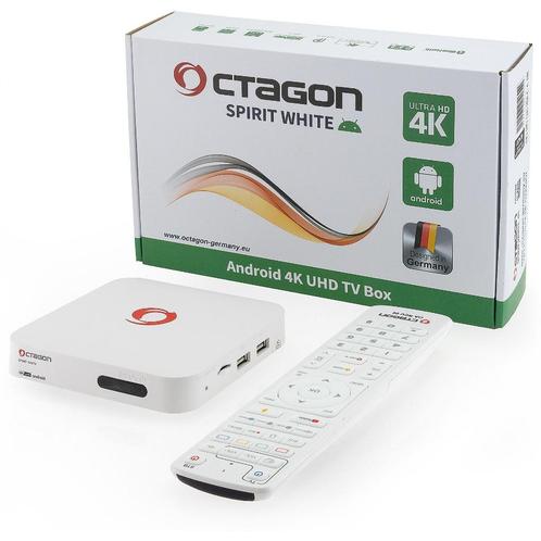 Octagon Spirit White - 4K UHD Android 11, Audio, Tv en Foto, Mediaspelers, Nieuw, Minder dan 500 GB, HDMI, USB 2.0, Optische audio