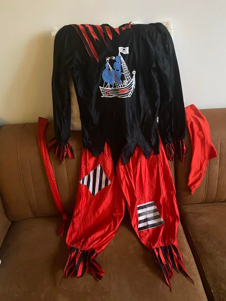 Piratenpak met boot - Maat 140, Kinderen en Baby's, Carnavalskleding en Verkleedspullen, Nieuw, Jongen of Meisje, 134 t/m 140