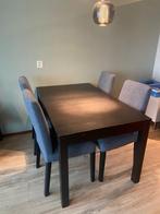 IKEA Bergmans Stoelen + Uitschuifbare Eettafel, Ophalen, Zo goed als nieuw, Vier, Stof