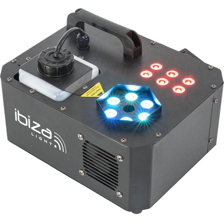 Ibiza SPRAY-COLOR-1000 MISTMACHINE 1000W MET RGB LEDs, Muziek en Instrumenten, Licht en Laser, Nieuw, Rookmachine, Geluidgestuurd