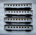 4 jouef 'zilveren' rijtuigen 1e klas SNCF, Hobby en Vrije tijd, Modeltreinen | H0, Gebruikt, Gelijkstroom, Jouef, Wagon