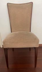 4 vintage Mahoniehouten eetkamerstoelen, Ophalen, Gebruikt, Bruin, Vier