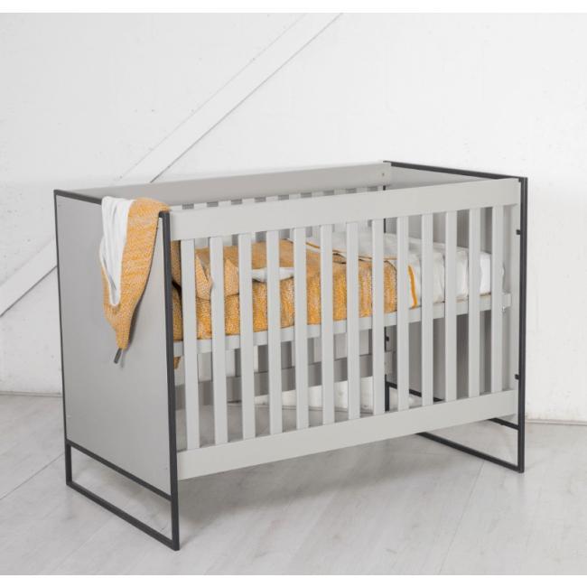 Ledikant Dayley Grey 60x120 (gratis matras, molton & lakens), Kinderen en Baby's, Babywiegjes en Ledikanten, Gebruikt, Ledikant